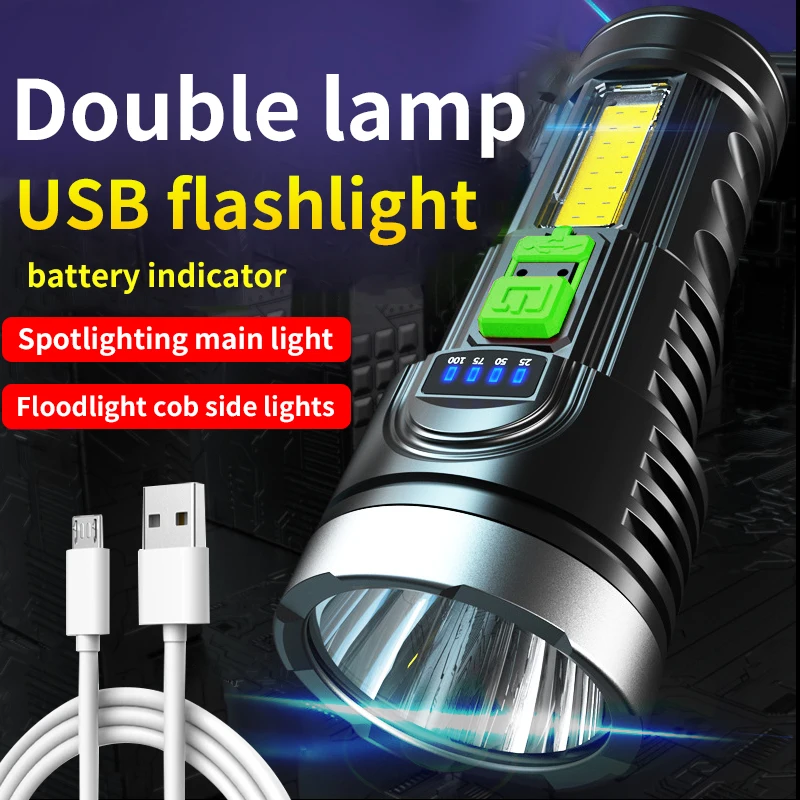 

Мини-фонарик USB Перезаряжаемый ручной светодиодный фонарик
