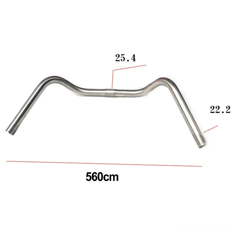 Stainless Steel All Rounder Handlebars Bicycle Trekking Comfort Cruiser Sit Up For Old School Bikes Folding Bikes 25.4mm Parts