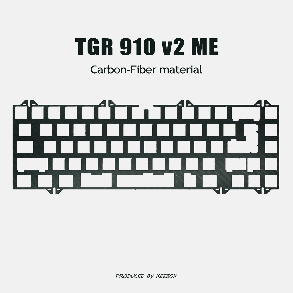 

Keebox TGR 910 v2 ME PC PP POM FR4 ALU Carbon Positioning Plate Keyboard Kit PCB Mounted Mechanical Keyboard Custom Plate
