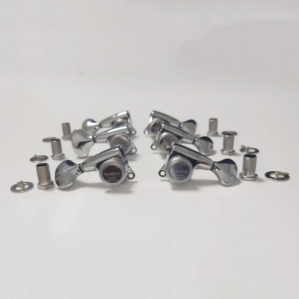 3L3R Guitar Locking Tuners 1:21 Lock String Tuning Key Pegs Machine Head Chrome for 6 String 3L3R Guitar Guitar Parts