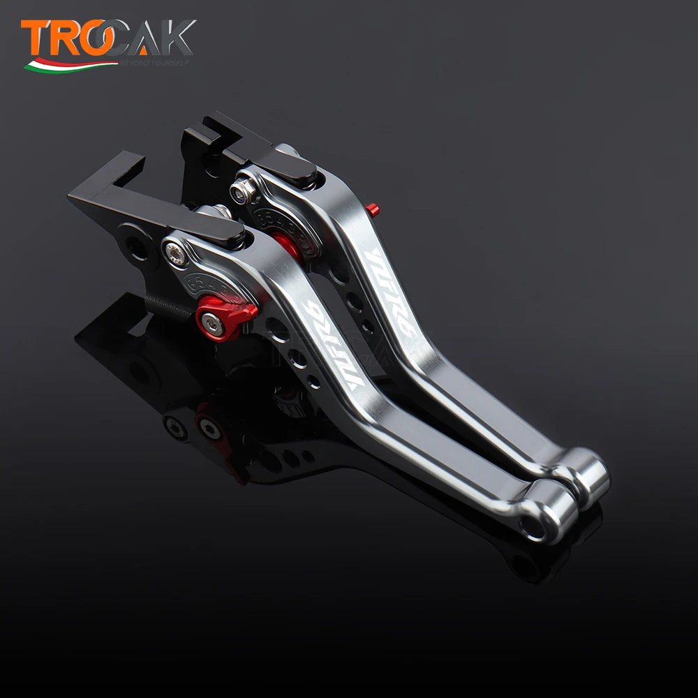 Palancas de embrague de freno corto CNC, accesorios de motocicleta, logotipo YZFR6 para Yamaha YZFR6 YZF R6 2005 2006 2007 2008 2009 2010 2011-2016