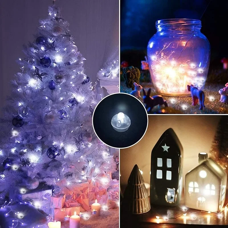 50-10Pcs Tumbler Small Round Ball Light Balloon LED Flash Luminous Lamps Lantern Light for Wedding Party Birthday Decoration image 4