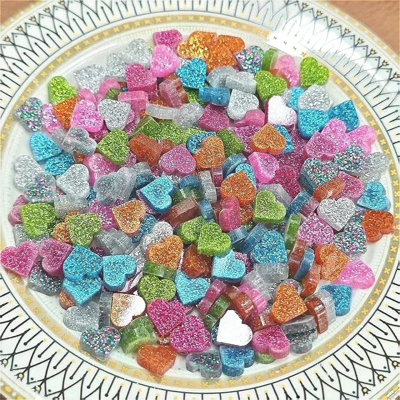 

Around 107pcs Soft Acrylic Mosaic Tiles heart-shaped Mix Colorful Tiles DIY Mosaic Making for Craft Arts Accessories 179