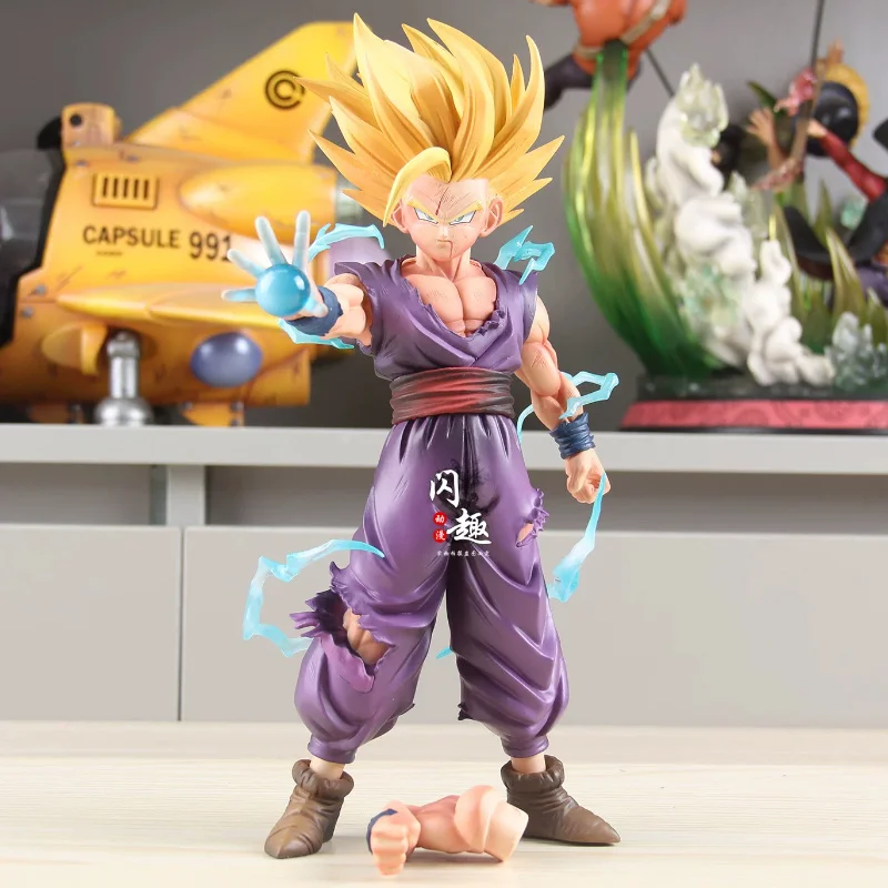 Figura de Son Gohan VF de 26cm, WDF Anime Dragon Ball Z, Figuras DBZ SSJ2, Figura de Acción Super Saiyan 2, Modelo Coleccionable, Estatua GK