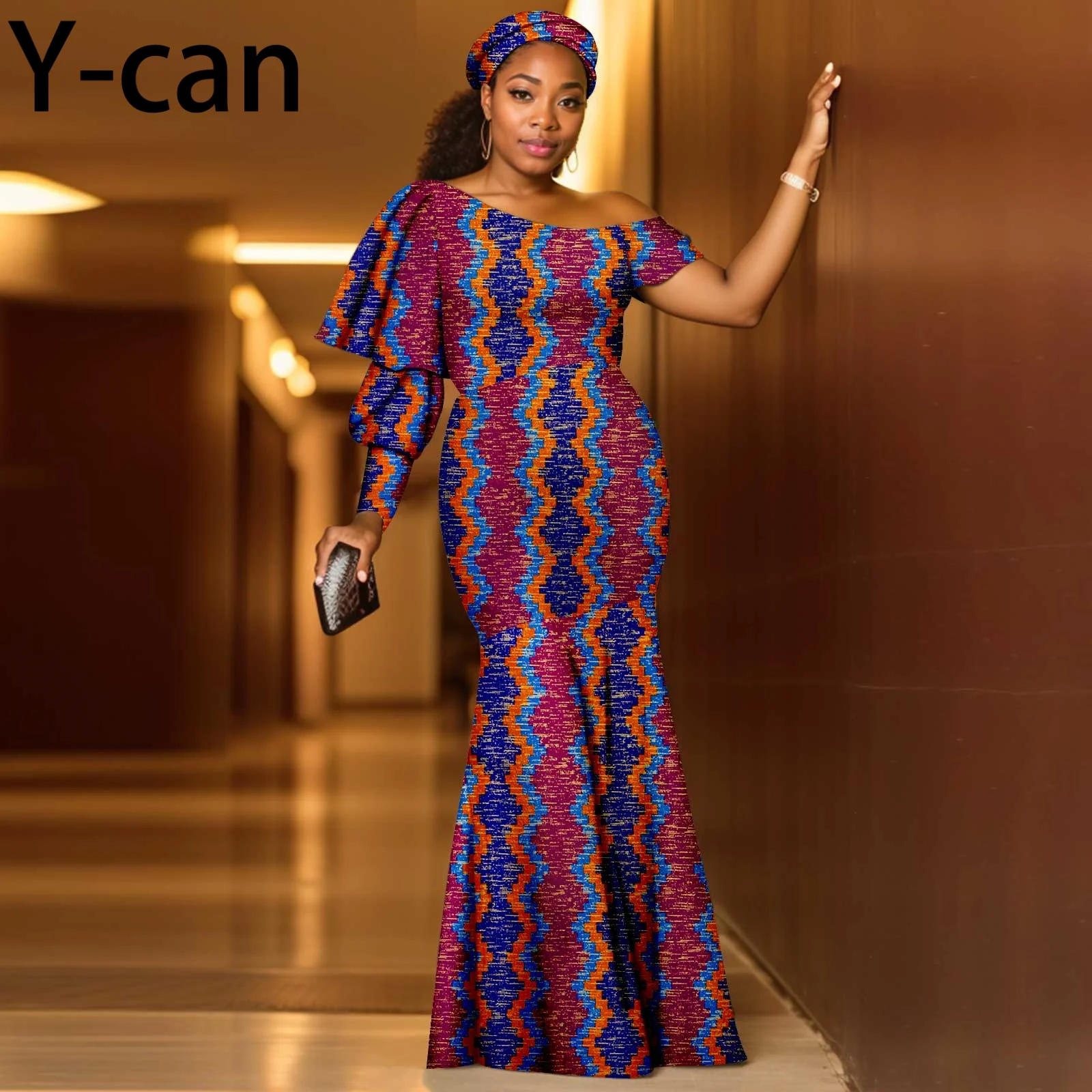 African Party Dresses for Women 2024 Ankara Print Women's Elegant Dresses Party Wedding Nigerian Clothes Sexy Slip Gown 2425074