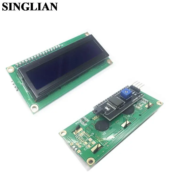 

LCD1602+I2C Adapter Board 5V LCD 1602A Character Display Module 16x2 Blue Screen PCF8574 IIC/I2C Adapter Plate For Arduino