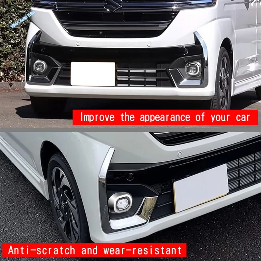 

Front / Rear Fog Light Trim Foglight Lamp Decoration Frame Cover Car Accessories For Suzuki Spacia Custom MK54S MK94S 2024 2025
