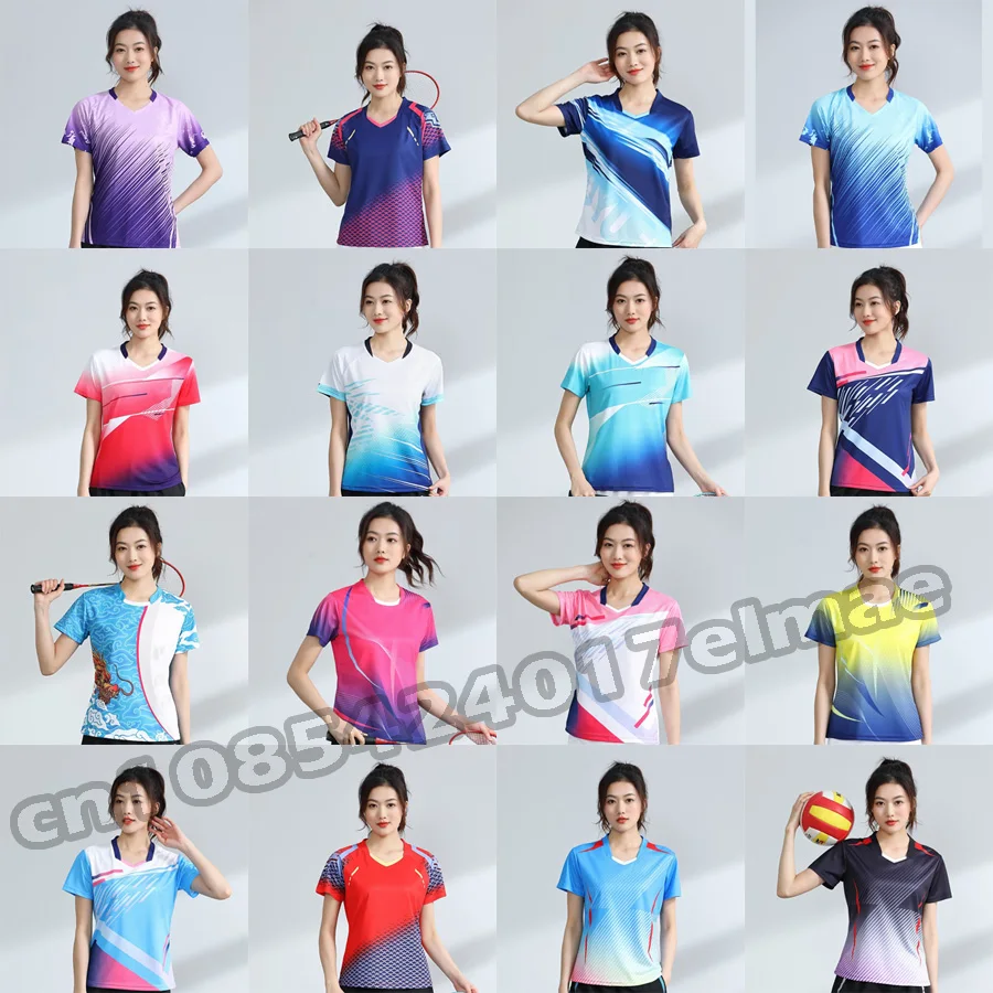 New 2024 Women Tennis T-Shirts,Quick Dry Tennis T-Shirt,Girls Badminton Shirt,Boys Table Tee Jerseys,Kid GYM Running Sport Shirt