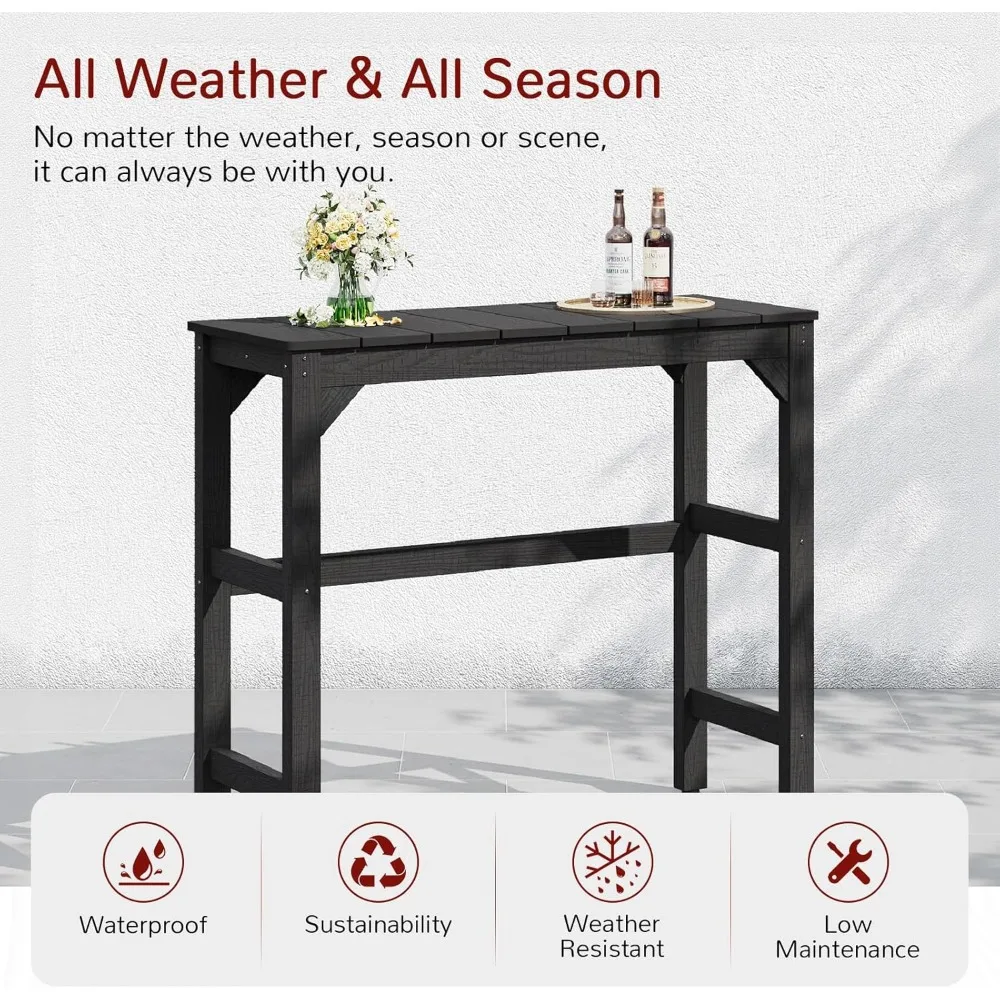 Bar Stools Set of 2, All-Weather Outdoor Barstools, 400 lbs Weight Support, Easy to Clean and Care, for Bar, Kitchen Counter