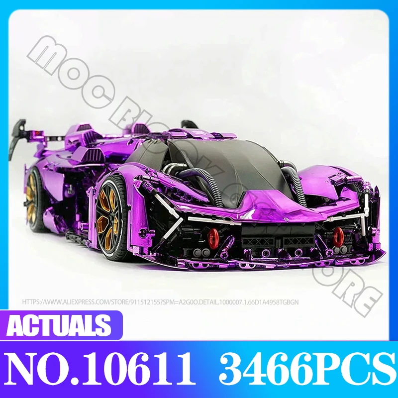 BUILDMOC High-Tech Speed Champions Terzo Millennio Racing Car Model LaNbo Hypercar Building Block Brick Children Puzzle Toys