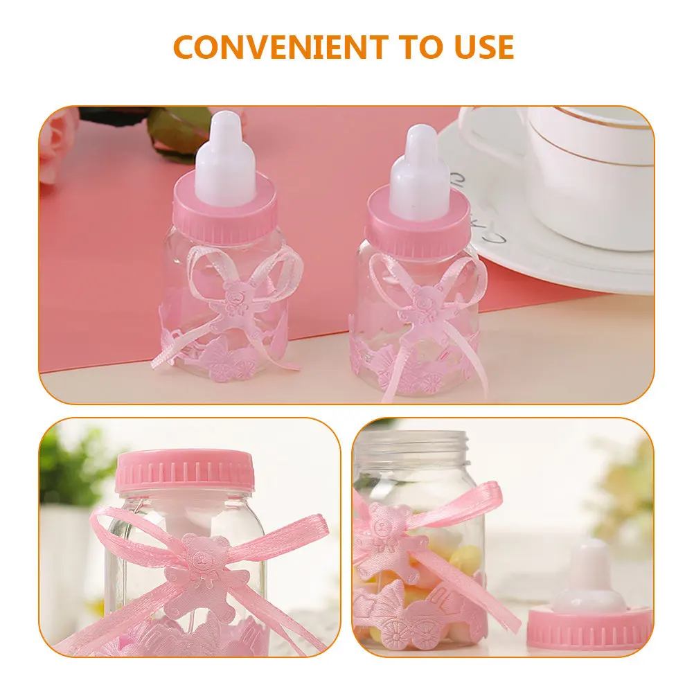 24Pcs Small Bottles Candy Box Cute Candy Container Shower Party Favors Gender Reveal Treat Boxes Party Favors Box