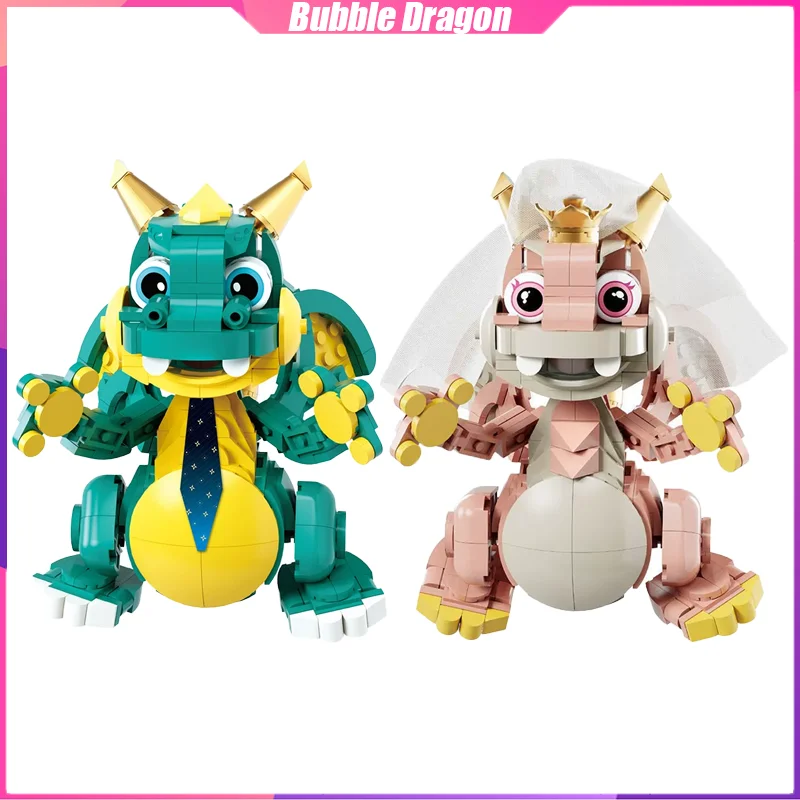 

Строительные блоки Bubble Dragon, свадебная версия, украшение для рабочего стола, головоломка, сборка моделей, игрушки, подарки на день рождения для мальчиков и девочек