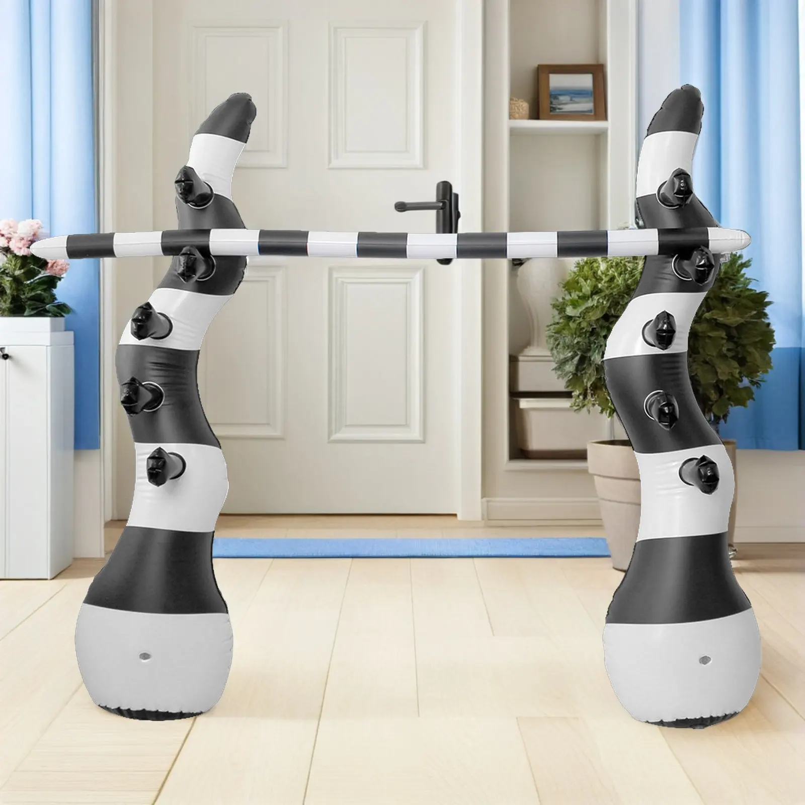 1 Set Aufblasbare Hochsprungstange aus PVC, Verstellbare Limbo-Stange für Karnevalspartys, Outdoor-Pool, Garten-Spiele, Sommer-Strandparty-Dekorationen