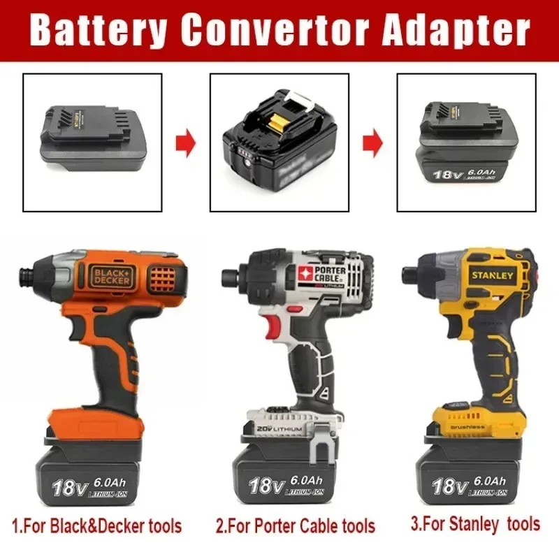 Adapter MT18BPS do akumulatorów Makita 18V, kompatybilny z Black&Decker/Porter Cable 20V i akumulatorami Stanley 18V 20V do elektronarzędzi akumulatorowych. — zdjęcie produktu 5
