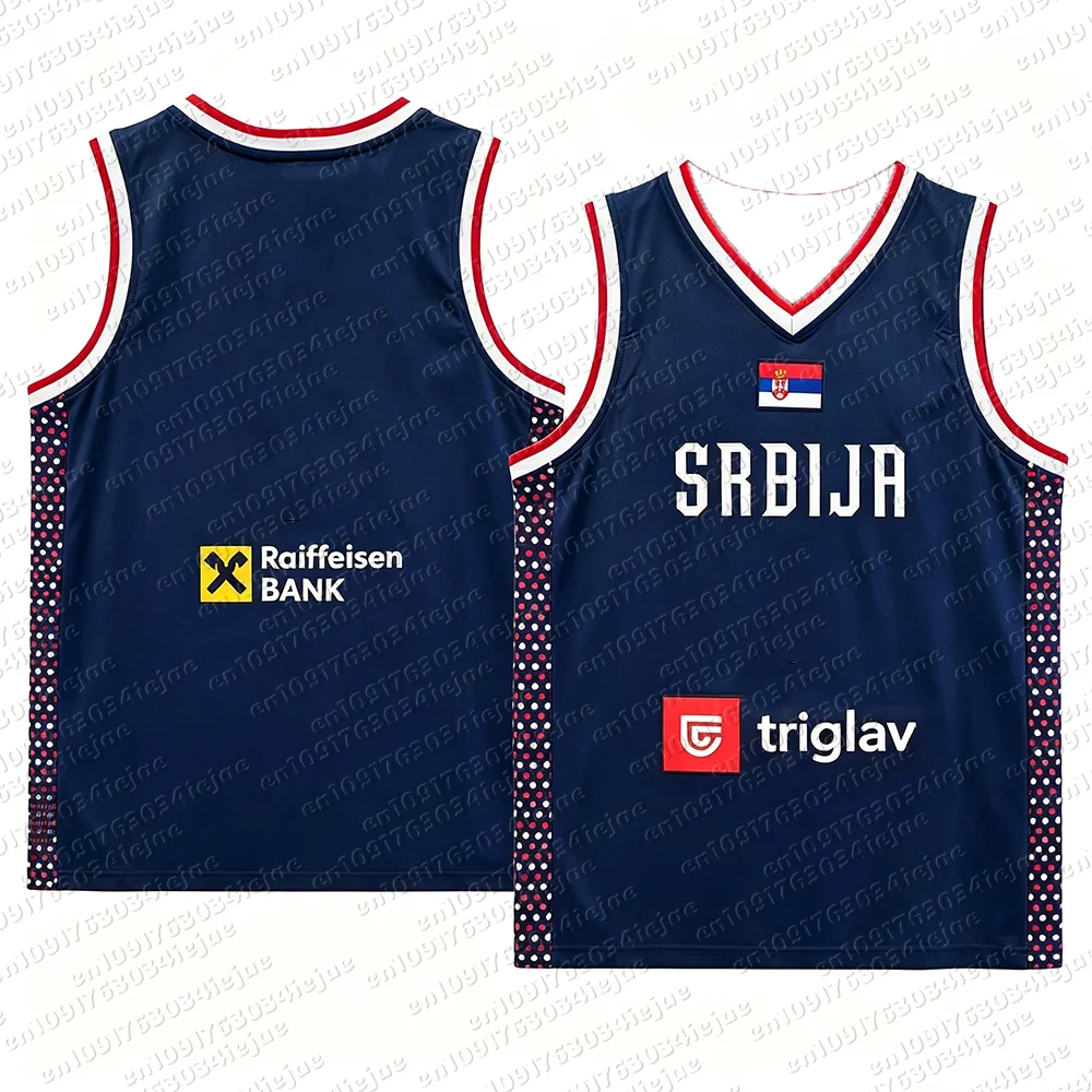 Unisex Atmungsaktives Schnelltrocknendes Basketball-Trikot Srbija 15 Jokic Günstige Hochwertige Outdoor-Sportbekleidung für Kinder – Detail 17