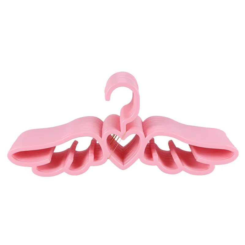 10/20 Pieces Angel Wings Hanger, Cute Heart Hanger, Children\'s Room Wardrobe Storage, Home Girl Wardrobe Organizer