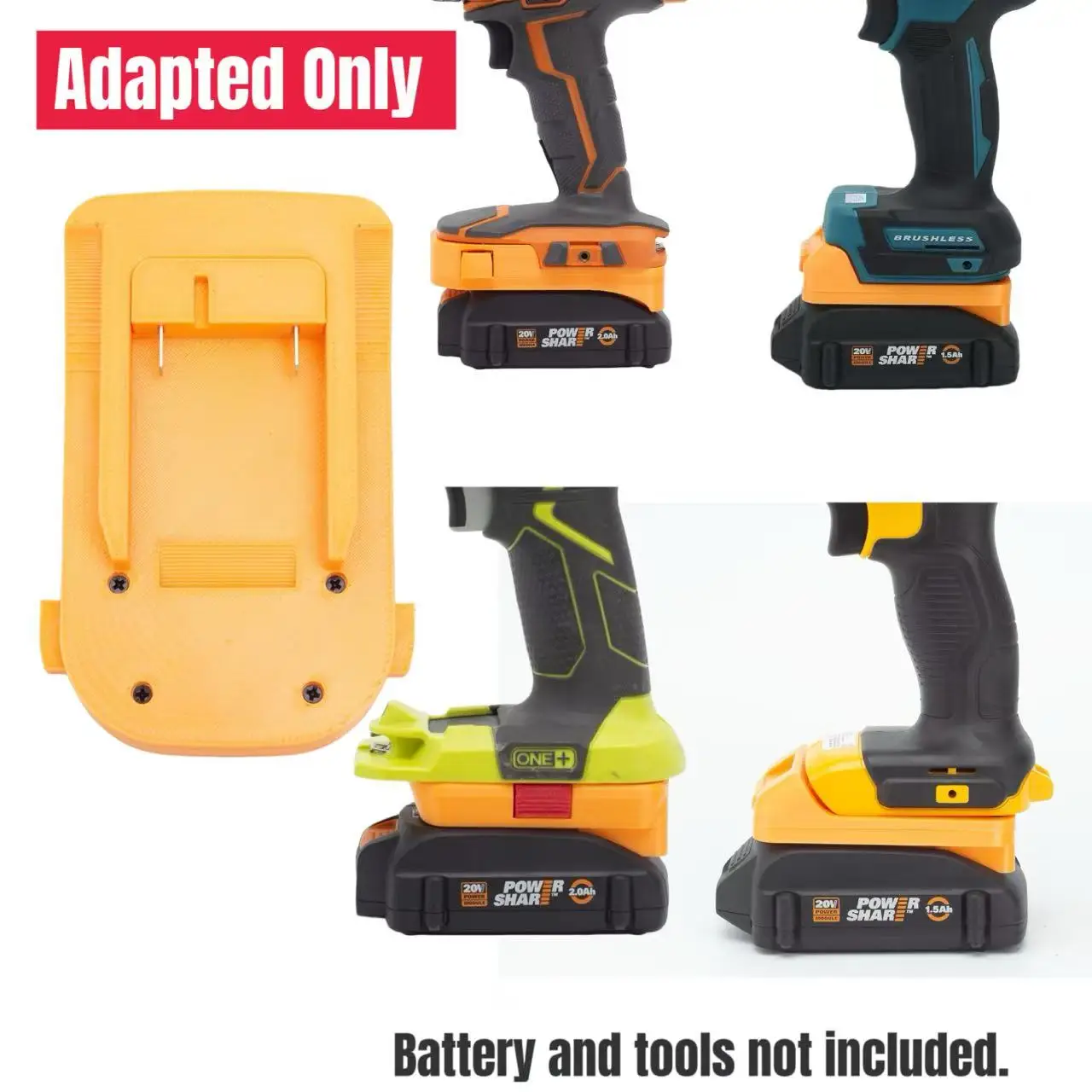 

Adapter for Worx 6pin 20V (Bigfoot) Battery To For Ryobi For Dewalt For Makita For Ridgid For AEG Tools(Converter Only)
