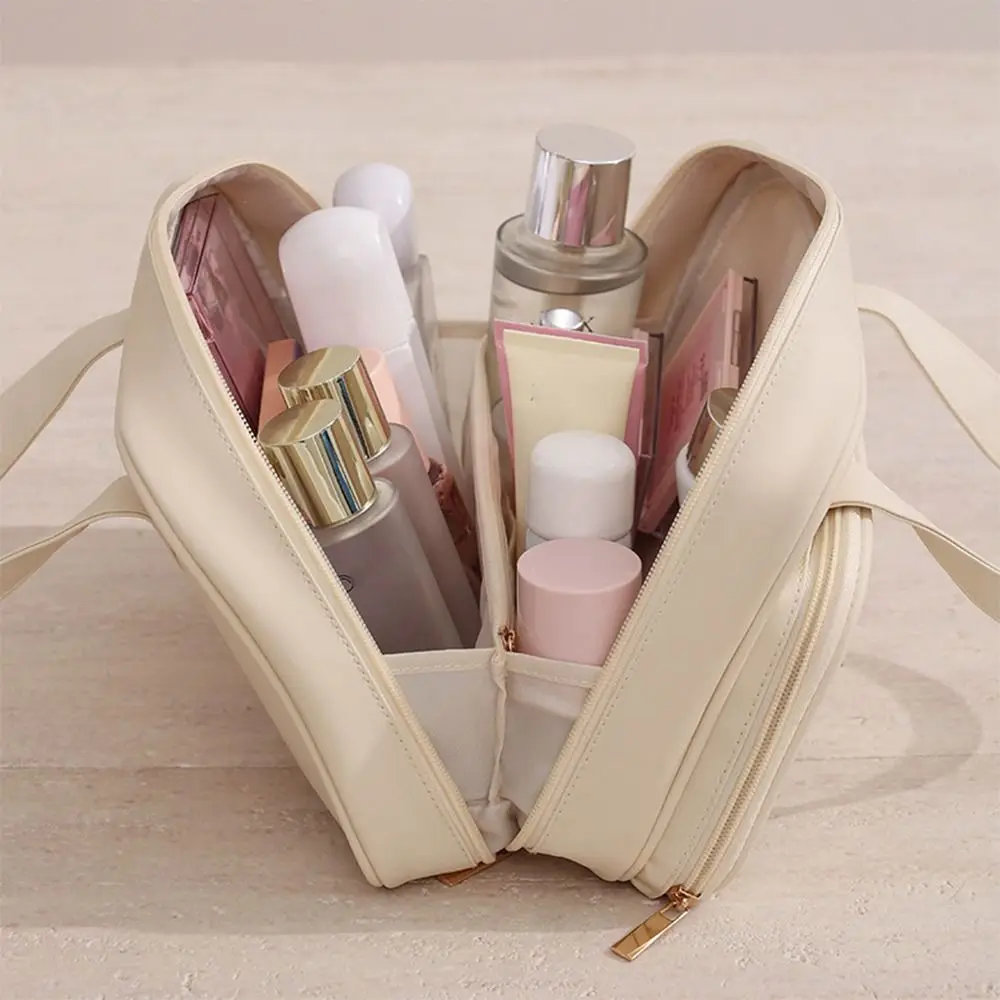 

Fashion Multicolor Makeup Bag Large Capacity Waterproof Cosmetic Pouch Zipper Closure PU Toiletry Bag Outdoor