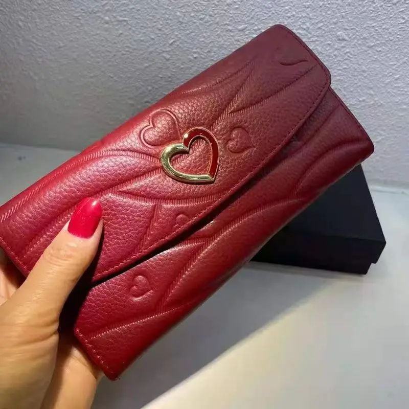 2026 New Fashion Cow Genuine Leather Women Long Wallets Real Leather Female Luxury Brand Design Clutch Girl Lady Gift Cash Purse