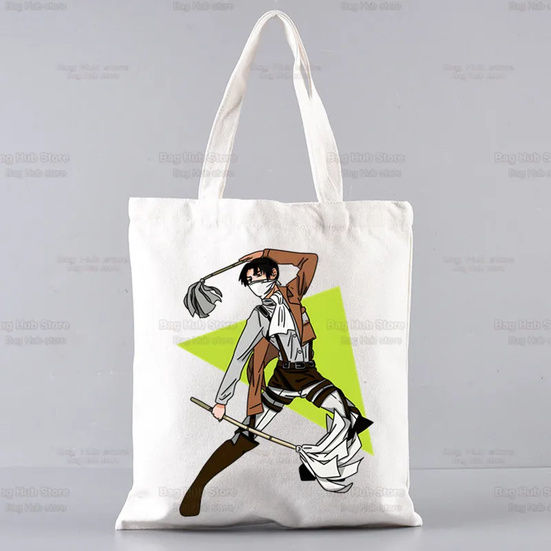 Shingeki No Kyojin Anime Allen Shopping Bag Women Handbag Attack on Titan Shoulder Bag Shopper Canvas Bag School Tote Bag