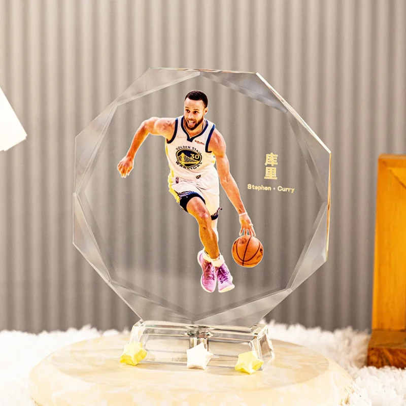 

Stephen Curry Crystal Ornament Creative Gift For Men Birthday Gift Basketball Star Peripheral Home Desktop Decoration