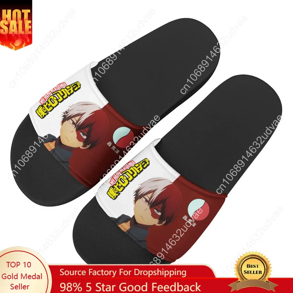 My Hero Academia Shoto Todoroki Slippers Home Water Shoes Men Women Teenagers Beach Pool Sandals Custom Made Summer Slipper