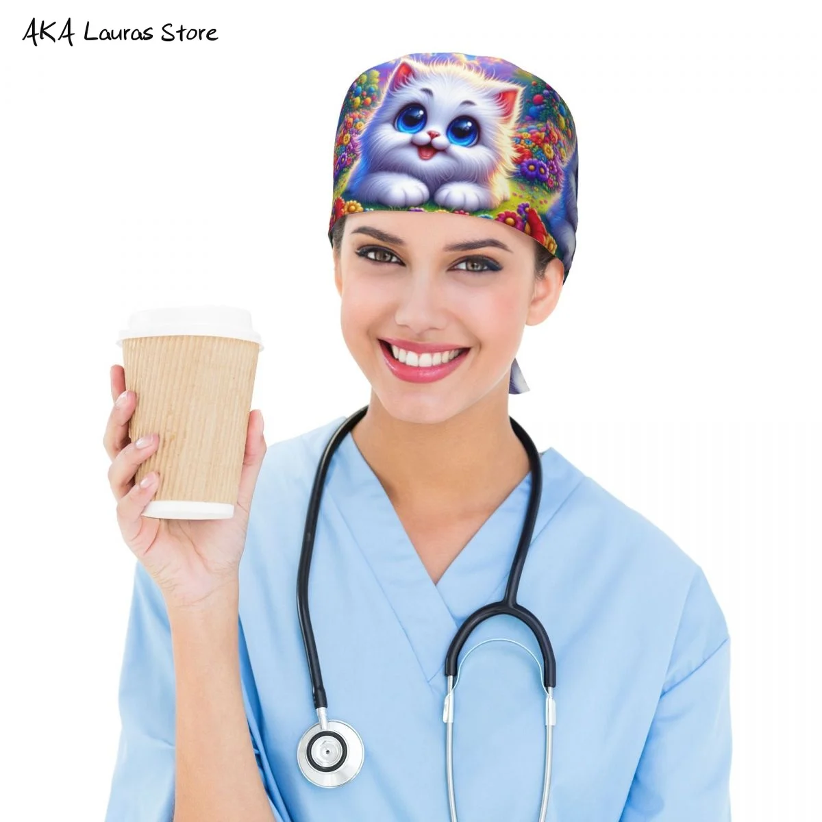 Cappellini per allattamento unisex per gatti per negozi di animali Divertenti accessori per infermieristici veterinari traspiranti Cappellino per anaestesia