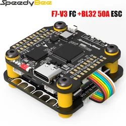 SpeedyBee F7 V3 50A Stack F722 Flight Control BL32 50A 4w1 ESC3~6S Lipo z analizatorem Blackbox Odpowiedni do dronów FPV Freestyle