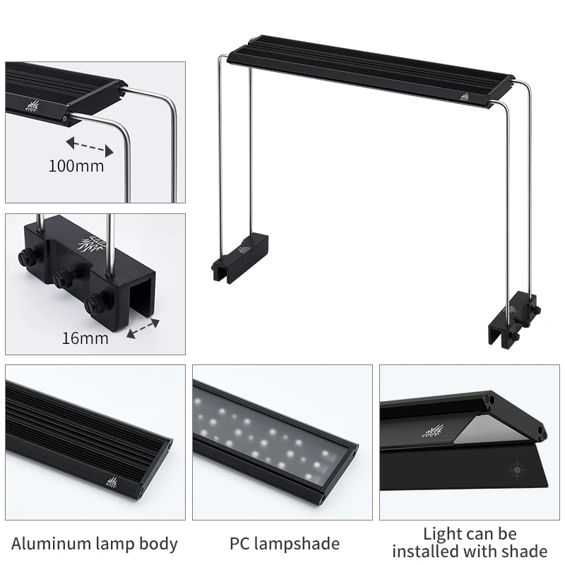 Upgr WEEKAQUA V 450 SE RGB+W Aquarium Freshwater Paludarium Aquarium Light For Aquatic Aquascaping Nano Tank Led Aquarium