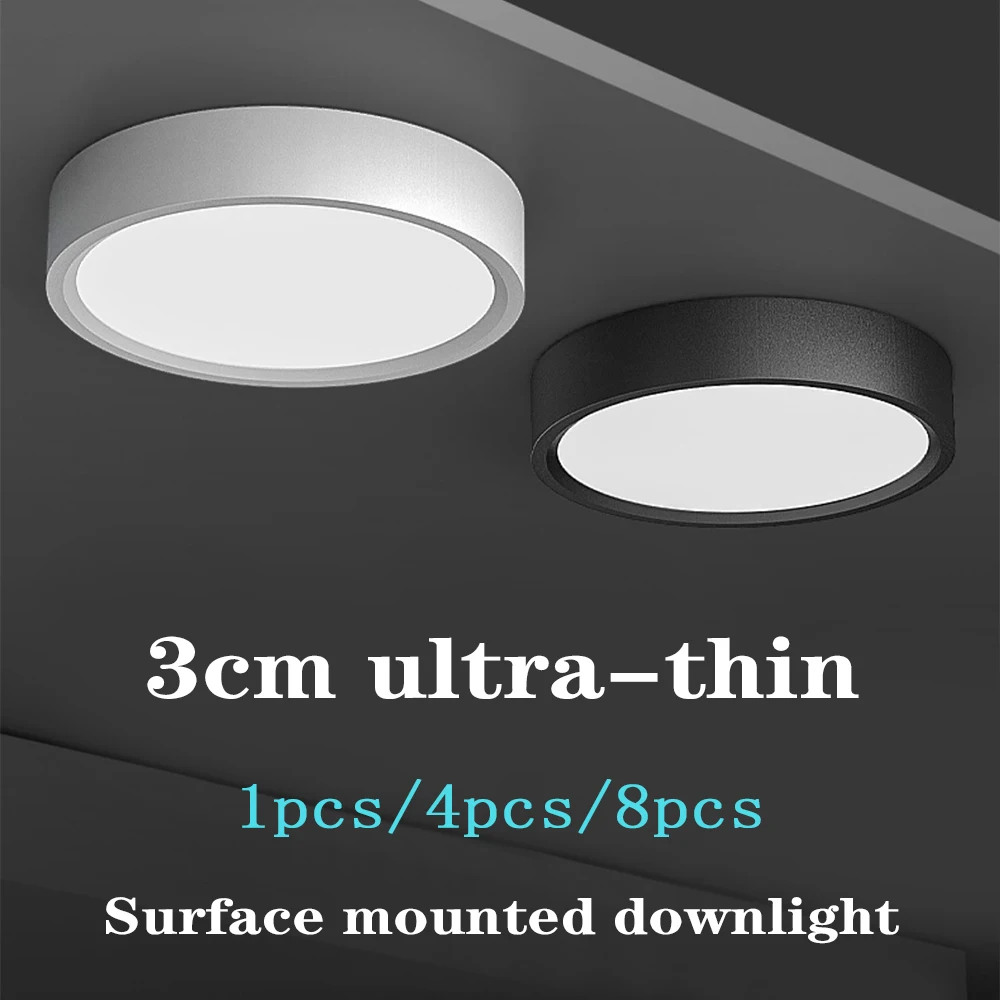 Imagem -02 - Downlight Montado em Superfície Led Luz de Teto Lâmpada para Sala de Estar Cozinha Luzes do Painel Holofotes 5w 10w 15w 18w 220v