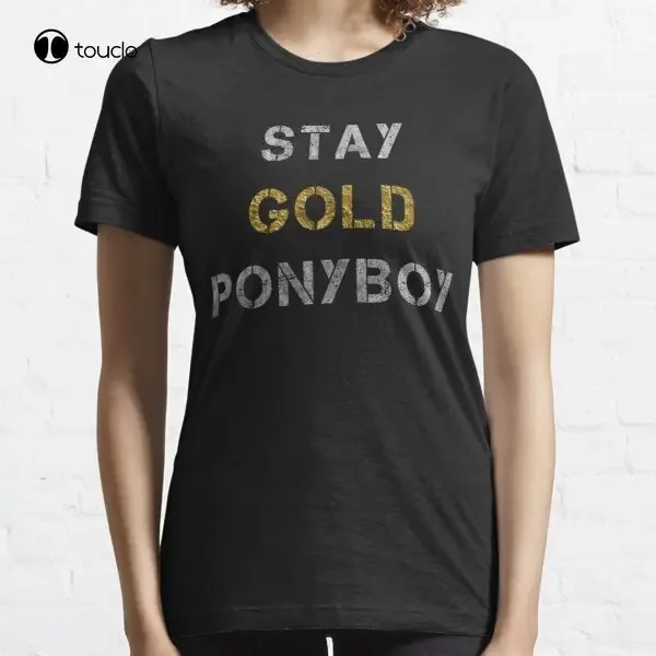 

Футболка Stay Gold Ponyboy, мужские футболки с большими и высокими футболками на заказ для взрослых и подростков, унисекс, футболки с цифровой печатью, новые популярные