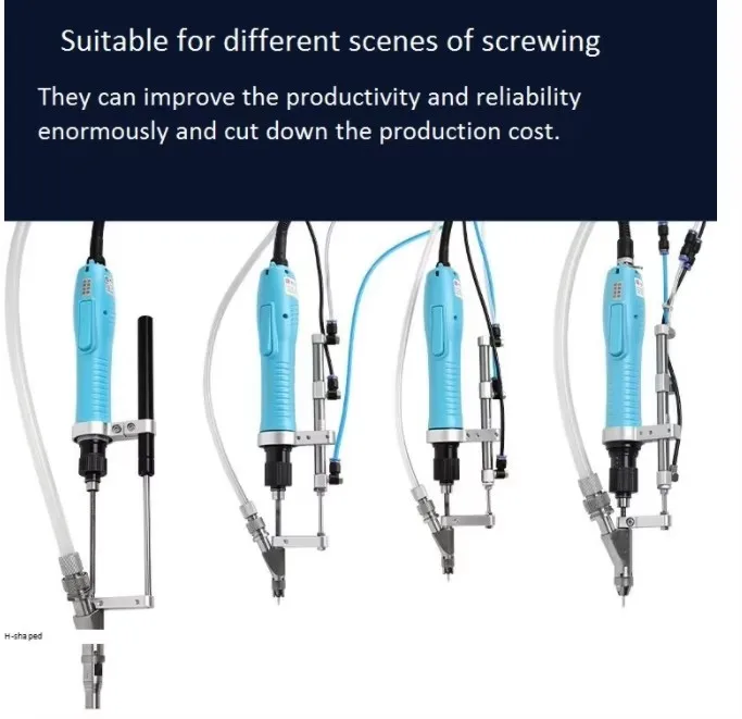 Handheld Pneumatic Auto Feed Screwdriver, 110V/220V Air Screw Feeder Machine for Assembly Line Work