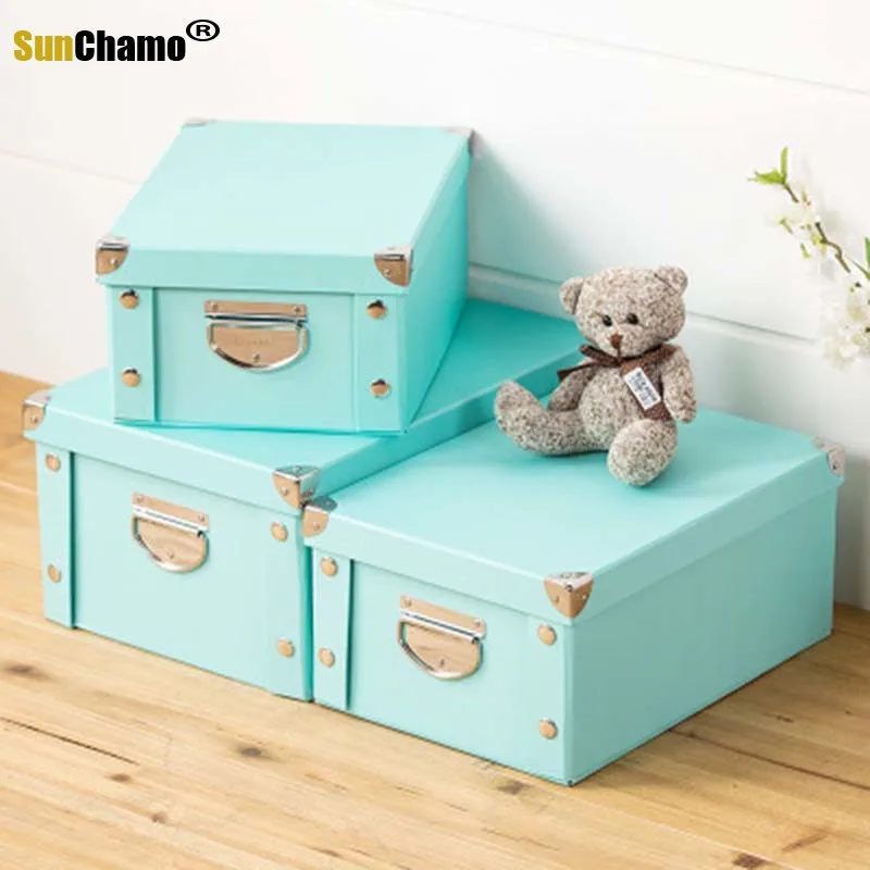 

1pcs Foldable Storage Boxes Clothes Box Desktop Sundries Stationery Living Room Office Book Container Organiser Organizer