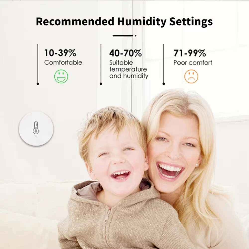 Tuya ZigBee Smart Indoor Mini Hygrometer Temperature And Humidity Sensor Battery Powered Works with Alexa Google Home