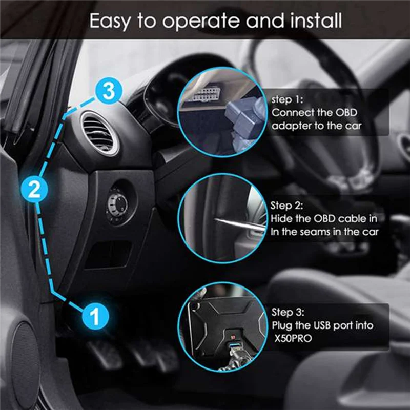 Obd2 HUD مقياس متر X50 Pro لوحة القيادة الرقمية الكمبيوتر متعددة الوظائف السيارات عرض درجة حرارة زيت المبرد توربو دفعة #3