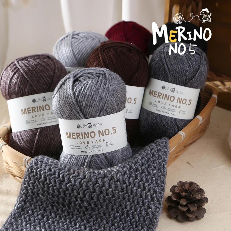 Hilo de lana 245, hilo de lana de alpaca tejido con aguja gruesa, hilo para tejer informal, materiales para tejer a mano, adecuado para hacer abrigos, bufandas, gorros, guantes, alfombras de lana, cojines de lana, artesanías y prendas de vestir de otoño e