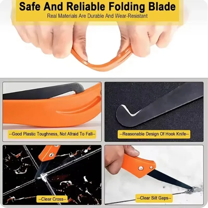 Professional Gap Hook Knife Tile Repair Tool Old Mortar Cleaning Dust Removal Steel Construction Hand Tools image 4