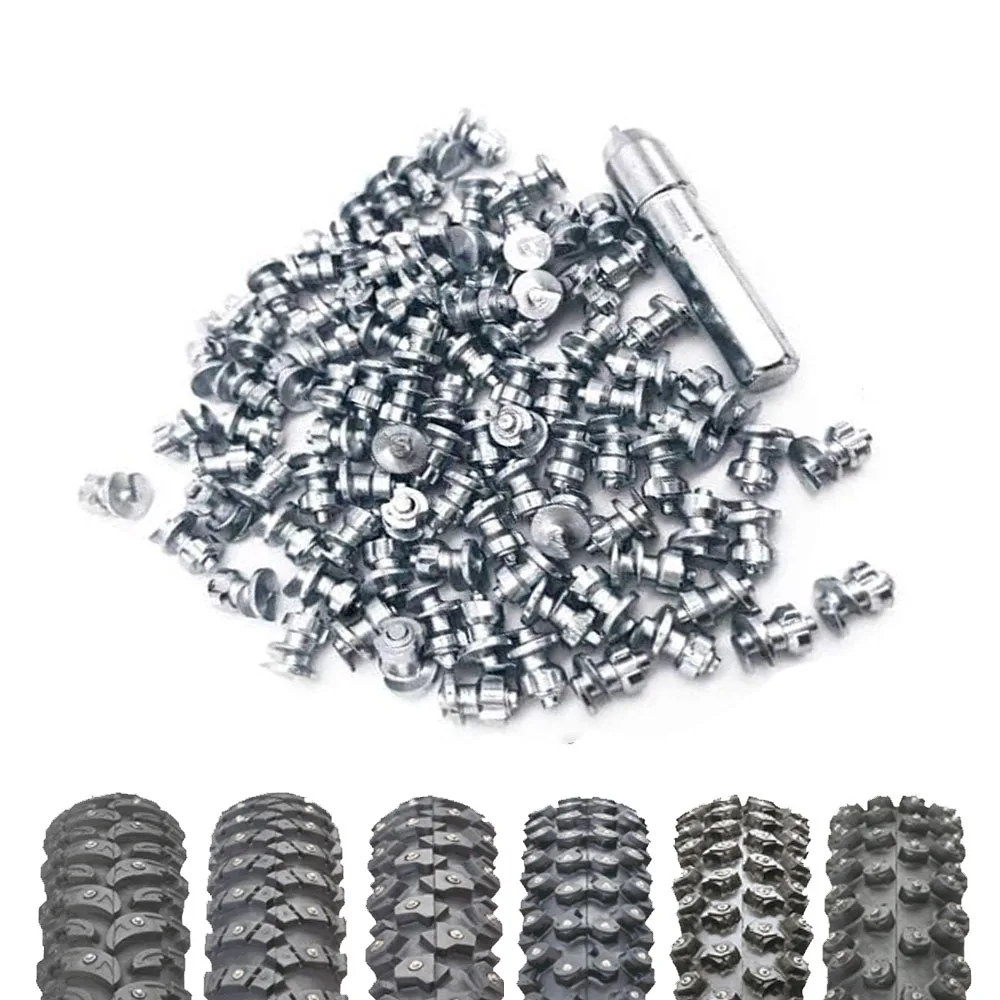 100pcs Truck snow studs Tyre Spikes for Bicycle Shoes Boots Motorbik for fatbike Screw in Tire Stud Fishing Pernos de Tornillo