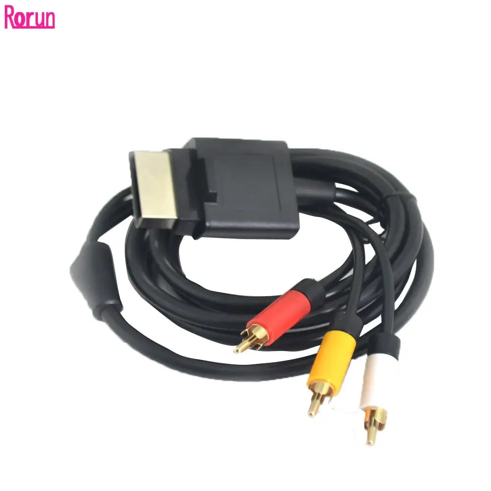 1.8M/6FT Audio Video AV cable  for Xbox 360 Slim  3RCA Video Composite Cable for Xbox 360 Slim