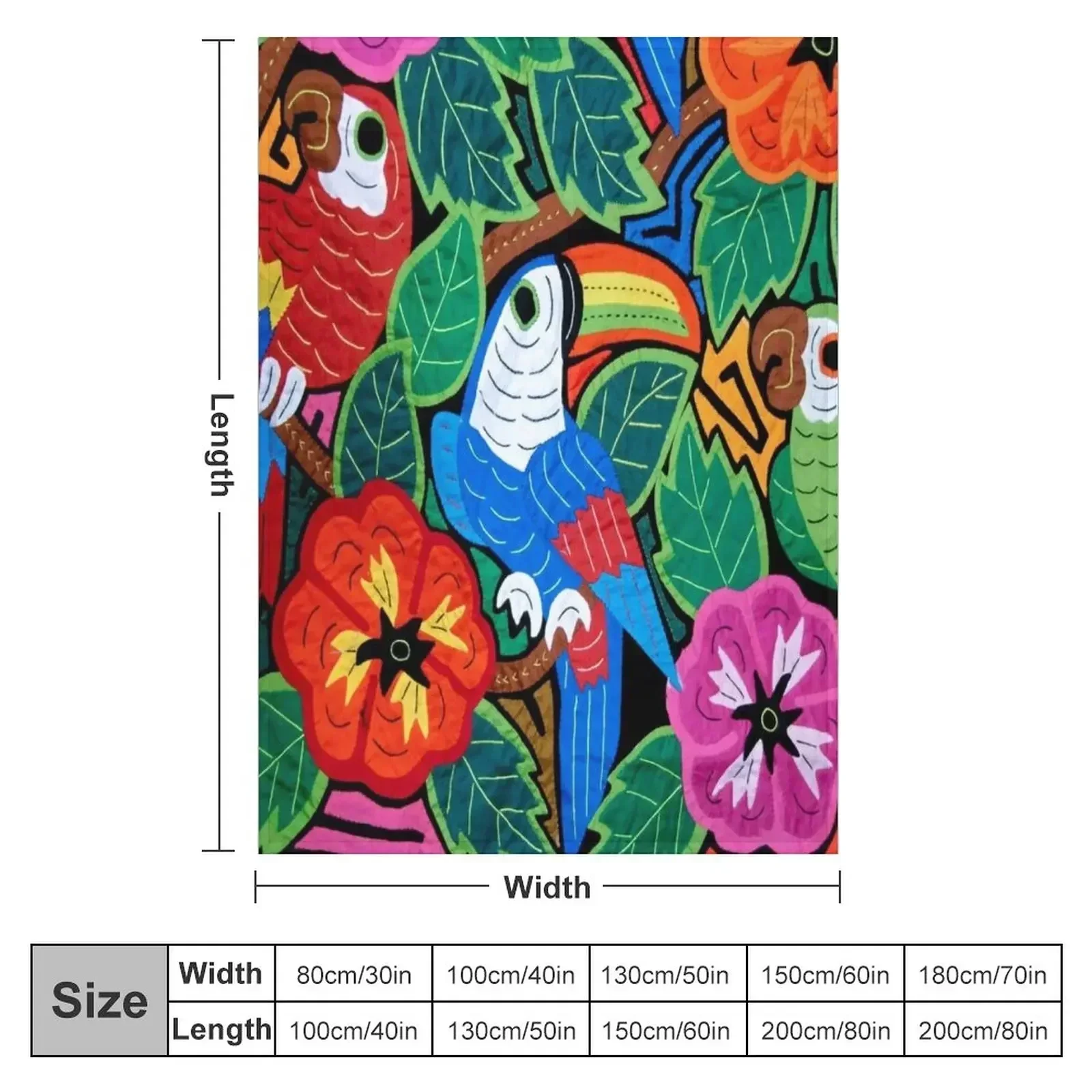 Mola Design Birdies Throw Blanket Camping manga Sleeping Bag Blankets