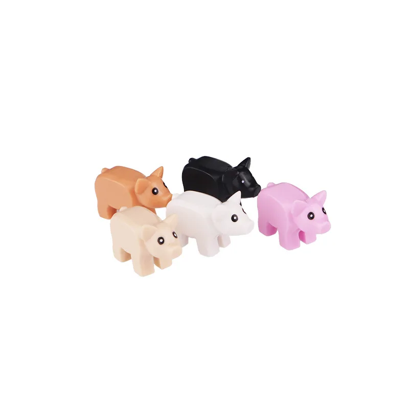 New Animals Piglets MOC Pigsty Farm Pasture Building Blocks Fragrant Pig 6319751 Pig Compatible With LEGO Bricks Toys