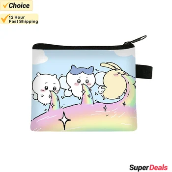 Hachiware 치카와 동전 지갑 가방, 학생용 귀여운 대용량 패션 보관 가방, 카와이 우사기 지갑 선물, 신제품 