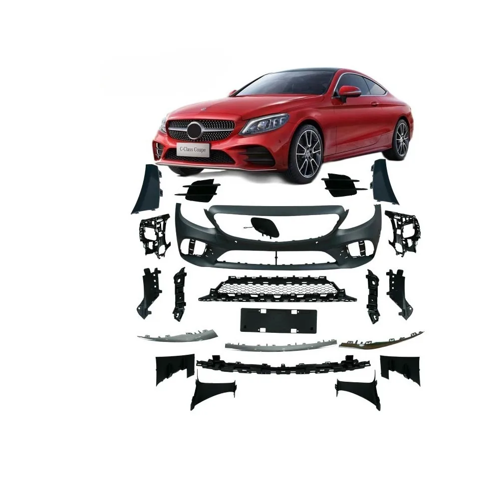 

plastic car bumper protector for Mercedes Benz C-CLASS w205 C300 front bumpers front lip spare parts front grilles C-CLASS