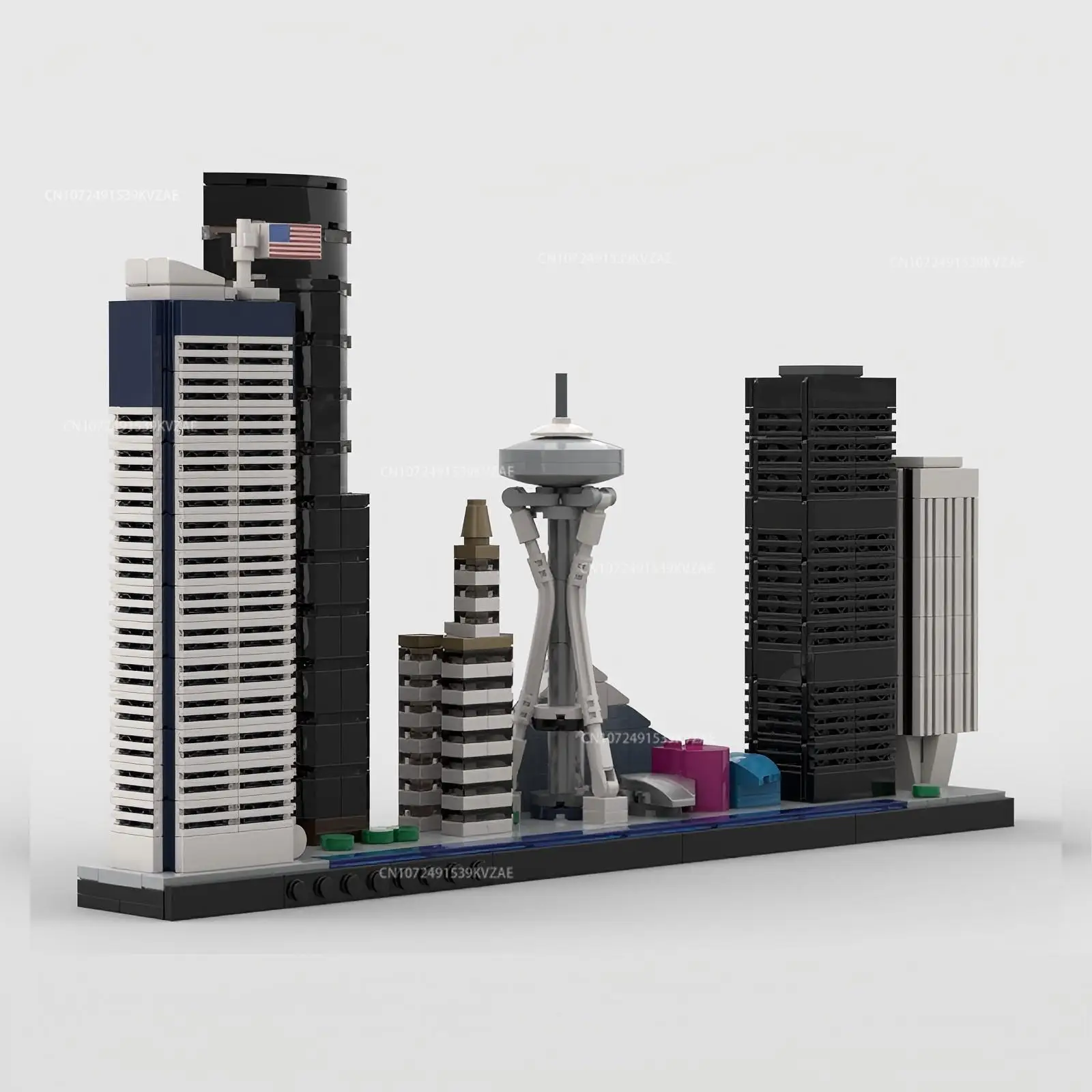 MOC City Skyline Beroemde aantrekkingskracht Bouwstenen Seattle Kuala Lumpur Street View Architectuur Woondecoratie Speelgoed Kerstcadeaus