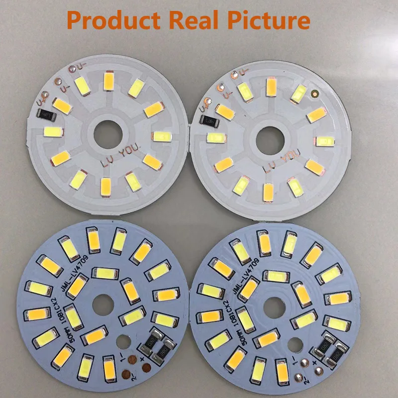 1Pcs DC5V 5730 SMD Bulb Lamp Double Color 6W 10W Round Led Light Board LED Chip Aluminum Lamp Plate For LED Bulb