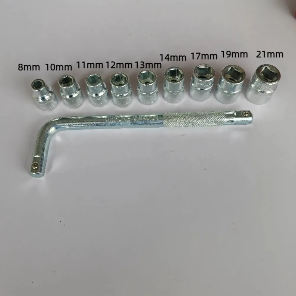 10pcs Lug Nut Wrench Hexagon Wrench Socket Set Change Pry Bar Hex Key Socket Wrench Set Tyre Removal Tool Disassembly