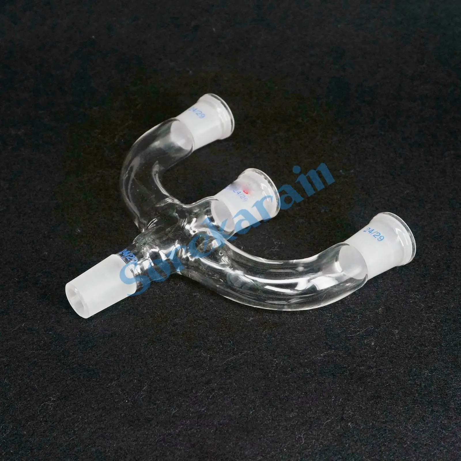19/26 24/29 29/32 Ground Joint 19/24/29mm Stopper Borosilicate Glass 4-Ways Distillation Adapter Head Y Type Connector Tube