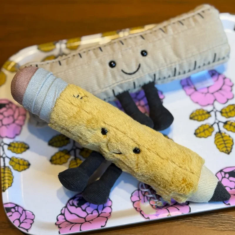 Requintado dos desenhos animados brinquedo de pelúcia papelaria lápis macio pelúcia criativo ornamentos decorativos coleção presentes do festival para crianças