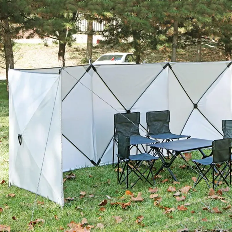 

Folding Outdoor Camp Windscreen Portable Picnic Screen Privacy Shield Windbreak Wall For Hiking Picnic Camping Splicing Fence