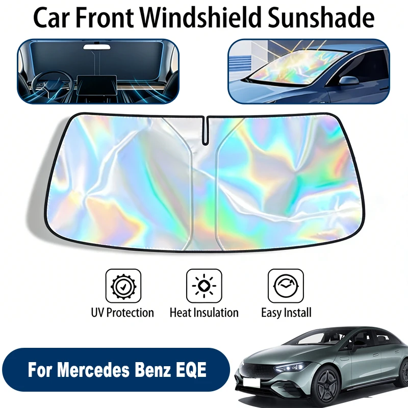 

Windshield Sun Shade For Mercedes Benz EQE Foldable UV Reflective Front Window Sun Protection Cover Accessories